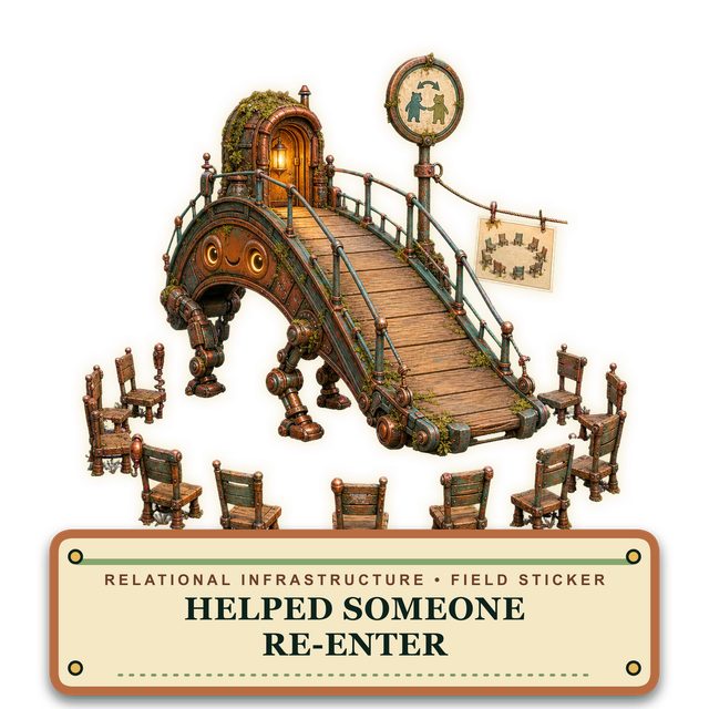Helped Someone Re-enter field sticker